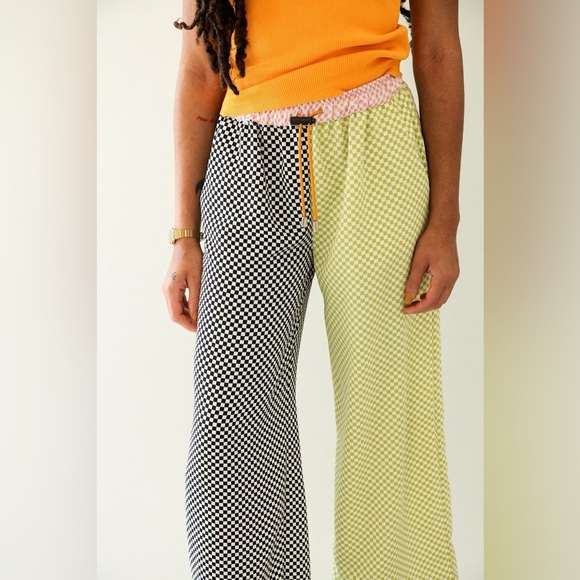 KkCo Two-Tone Mixed Checker Lounge Pants - Picture 3 of 10